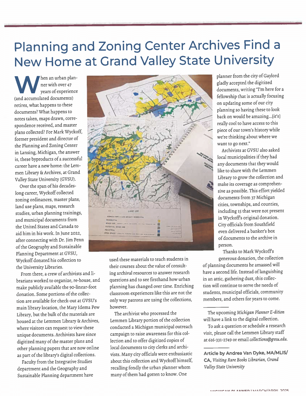 GVSU in Michigan Planner magazine